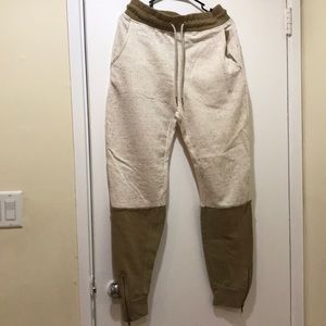 Never used tan pants with zippers